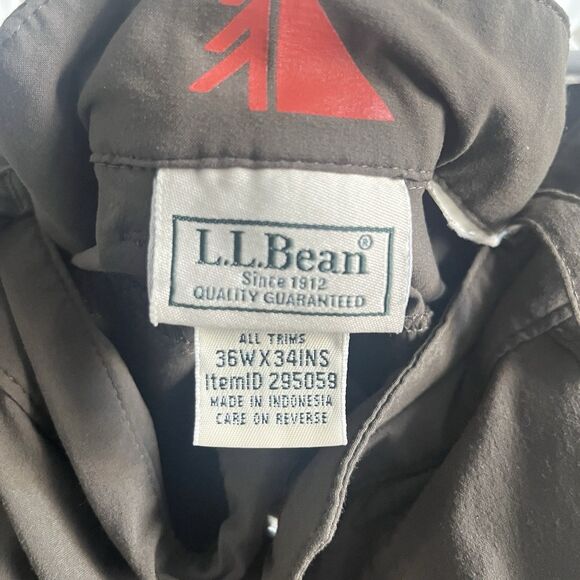 LL Bean Water-Resistant Cresta Hiking Pants Natural Fit Dark Cinder Men 36x34 - Picture 3 of 6